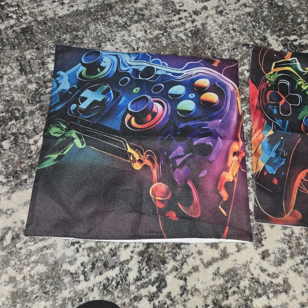 Colorful Gaming Controller Pillow Covers